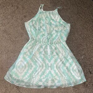 Women’s Mint Patterned Halter Dress